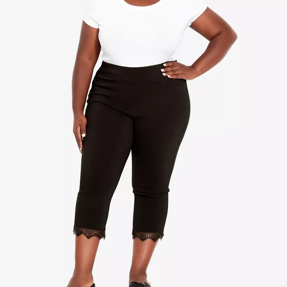 Avenue sz 18 Super Stretch lace capri pants - Picture 2 of 6